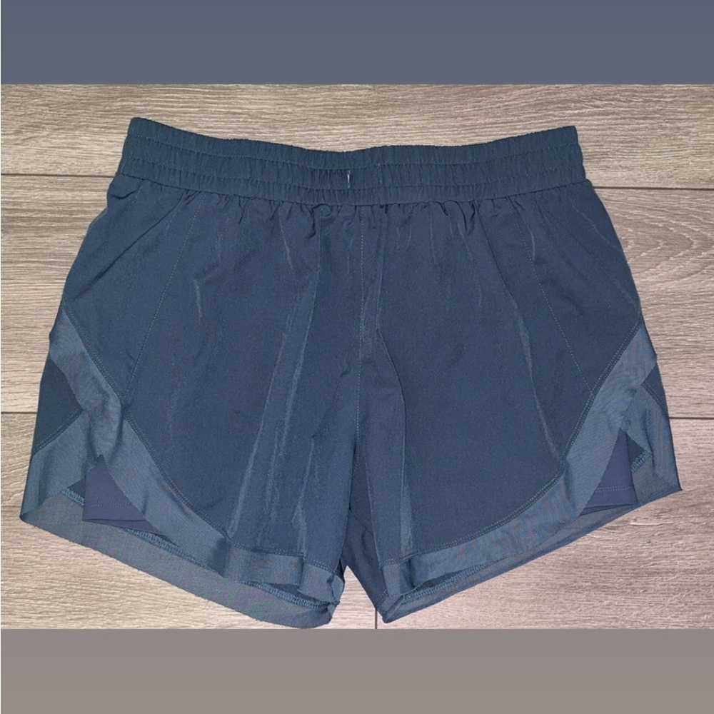 Women’s Size XL Athletic Shorts With Built in Compression Short Blue EUC